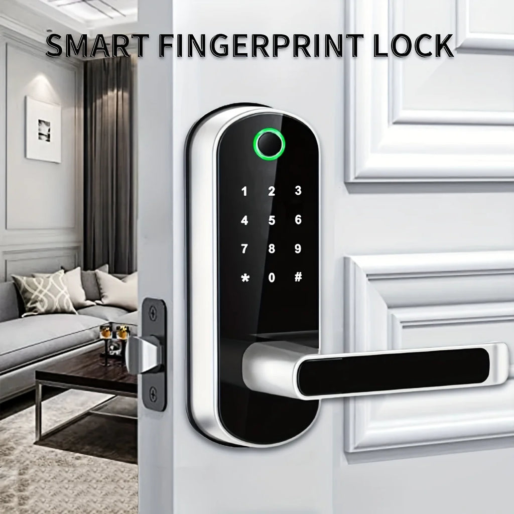 Smart Fingerprint Door Lock With Handle And Keypad